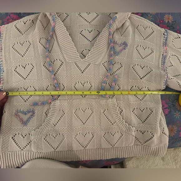 LoveShackFancy Toro V-Neck Hoodie Sweater - Picture 7 of 8